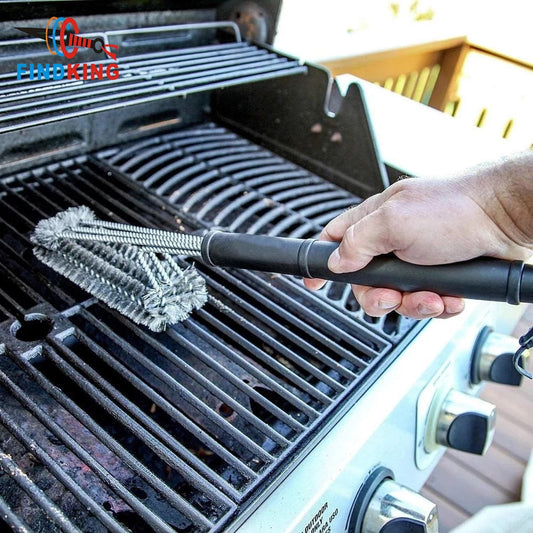 18-inch Grill Cleaning Brush: 3-in-1 Stainless Steel