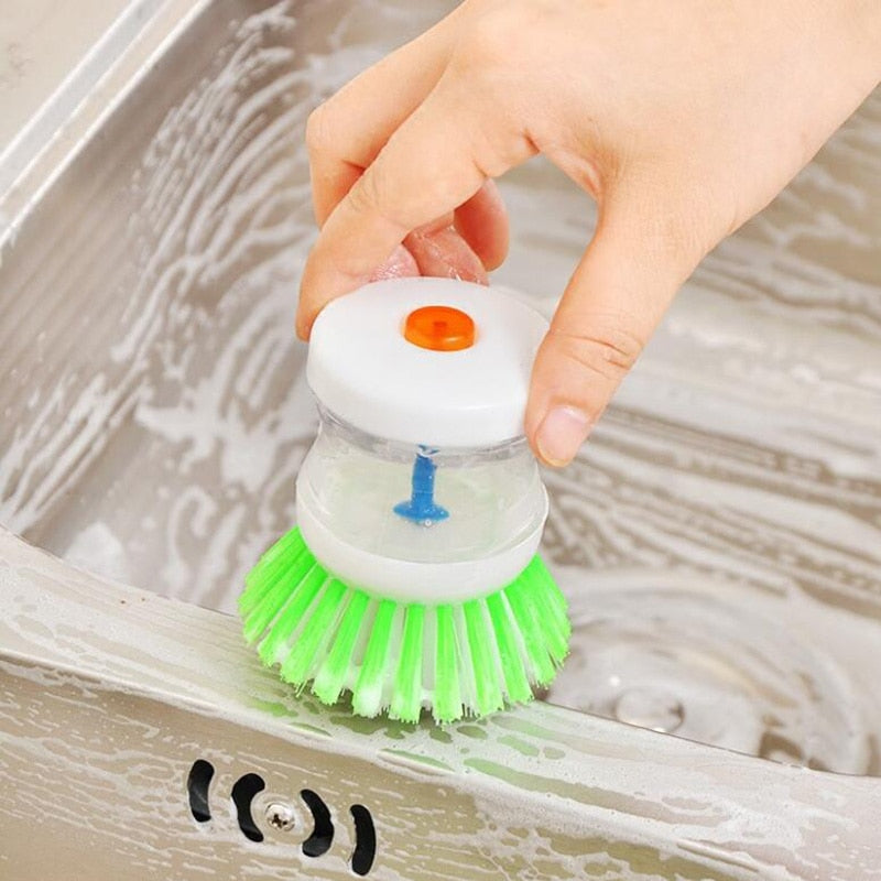 Automatic Soap Dispensing Dish Brush with Replacement Head (1