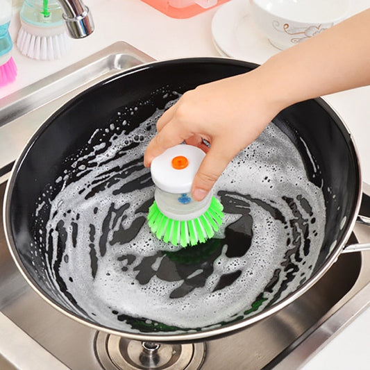 Automatic Liquid Cleaning Brush: Soap Dispenser