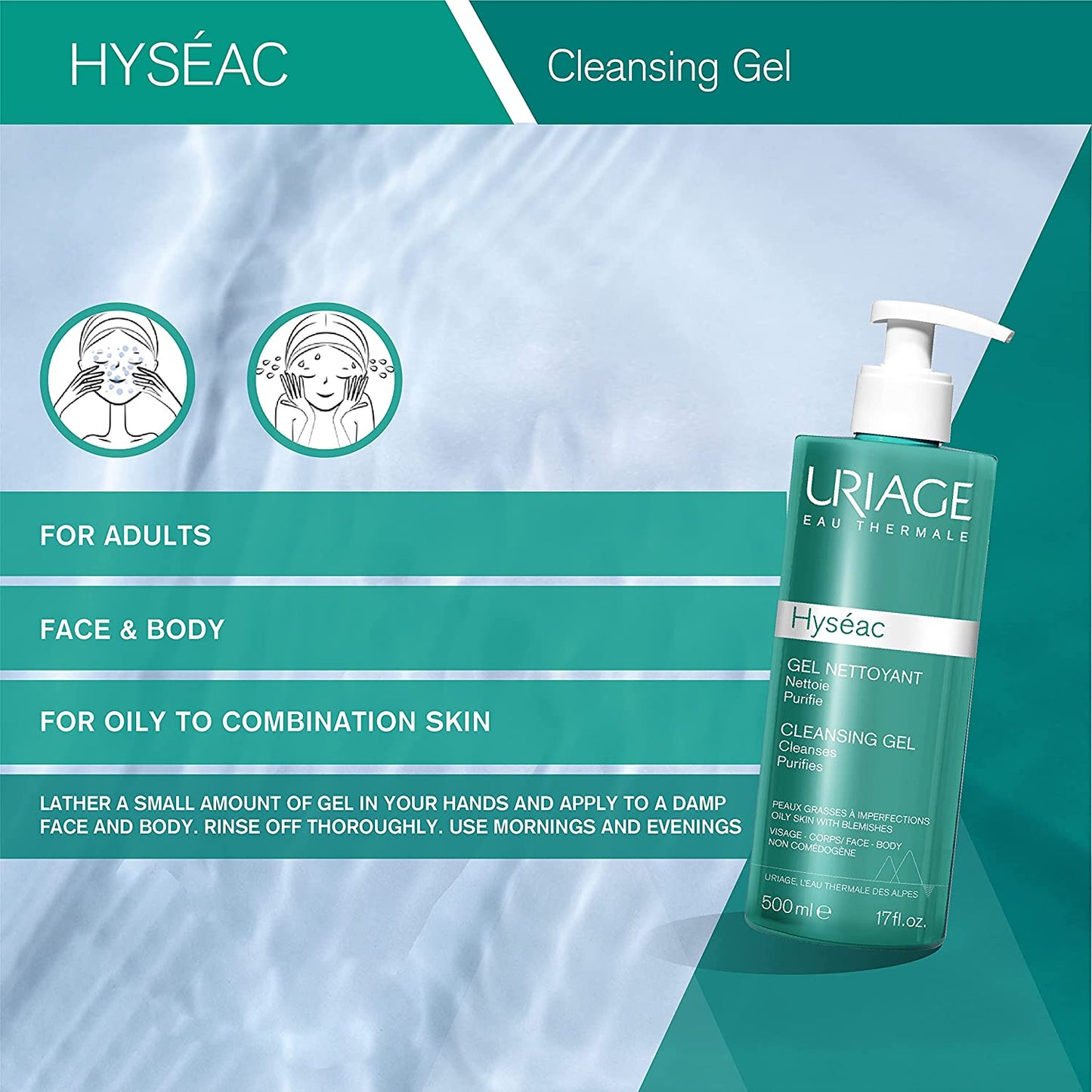 Uriage Hyseac Cleansing Gel,