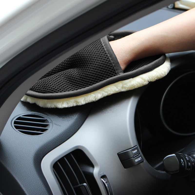 Car Styling Wool Soft Washing Gloves