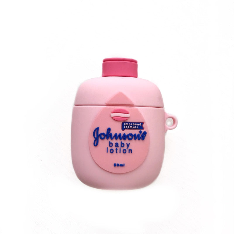 pink baby lotion case for airpods